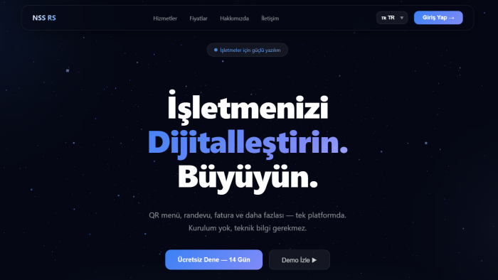  QR Menü SaaS yazılımını devrediyorum
