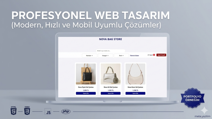 markanız için şık ve modern web siteleri tasarlarım