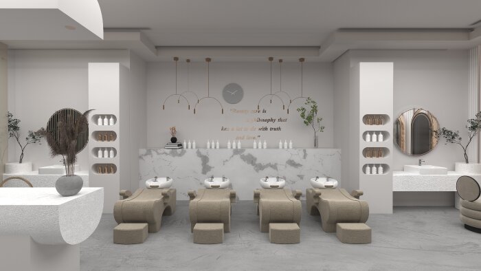 güzellik salonu, spa gibi mekanların tasarımını yapabilirim