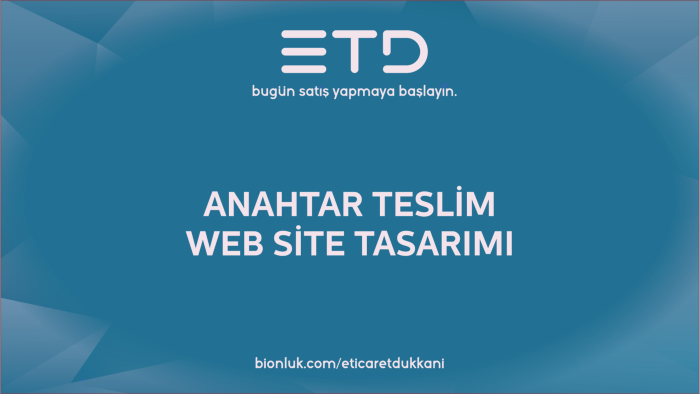 anahtar teslim web site tasarlıyorum