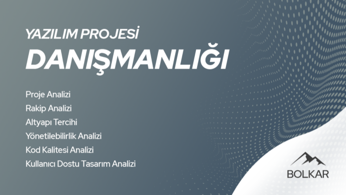 yazılım projesi danışmanlığı yapabilirim
