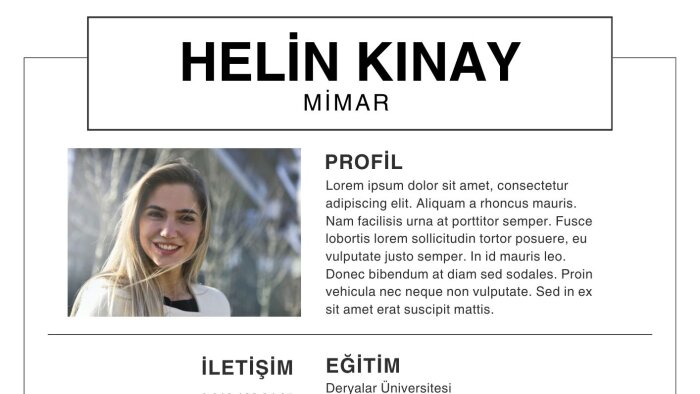 size profesyonel ve düzenli bir CV tasarımı yapıyorum