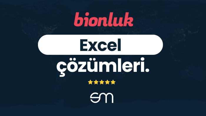 Excel işlerinizi yaparım