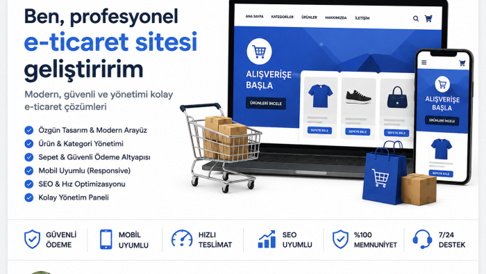 profesyonel e-ticaret sitesi geliştiririm