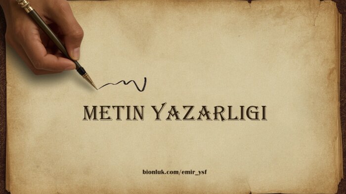 profesyonel ve özgün metin yazarlığı hizmeti sunuyorum