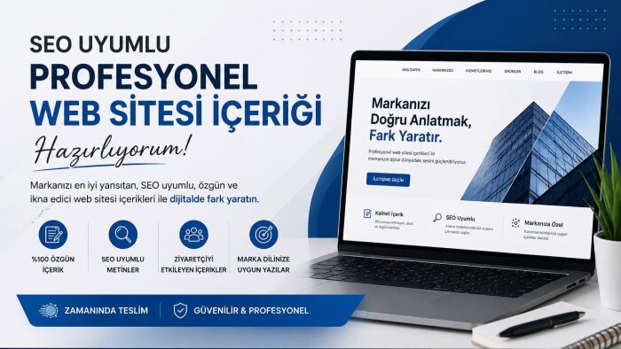 Seo uyumlu profesyonel web sitesi içeriği hazırlarım