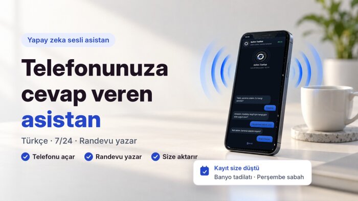 telefona cevap veren yapay zeka sesli asistan kurarım