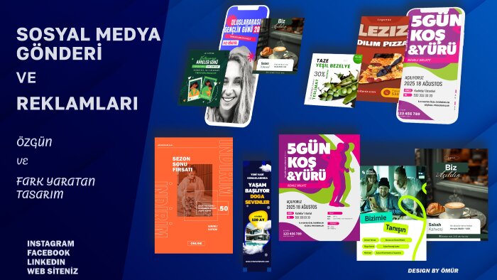sosyal medya için gönderi, hikaye reklam, banner tasarlarım