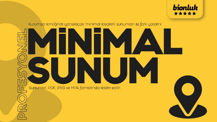 sektöre özel, minimal tasarım sunumlar hazırlıyorum