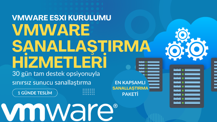 vmware sanallaştırma sunucusu kurulumu ve desteği sağlarım