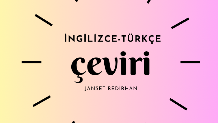 çeviri alanında hizmet vermekteyim