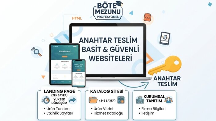 işletmeniz için anahtar teslim web sitesi yaparım