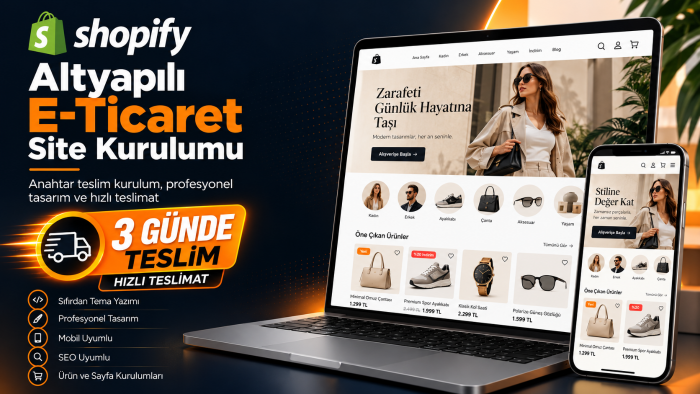 Shopify ile profesyonel e ticaret sitenizi kurarım