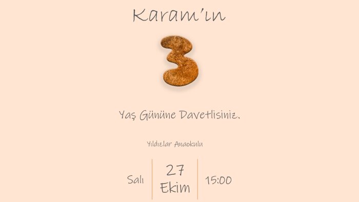 çocuklarınız için eğlenceli davet kartları hazırlayabilirim