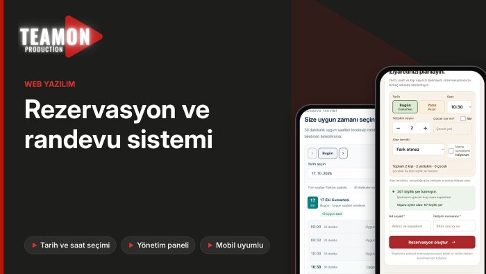 işletmenize online rezervasyon ve randevu sistemi kurarım