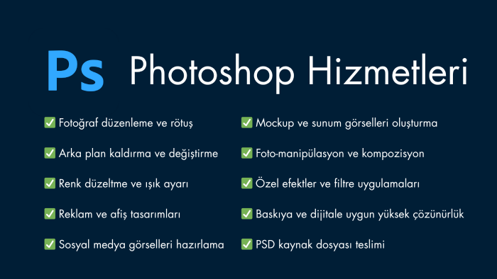 Photoshop ile profesyonel tasarımlar oluştururum