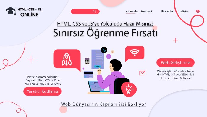 size Html, Css, Javascript dillerinde özel ders verebilirim