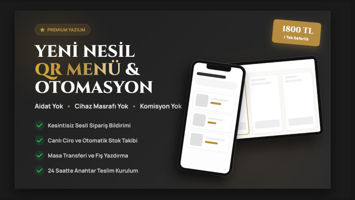 sizin için kapsamlı Qr menü ve yönetim paneli yapabilirim