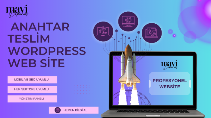anahtar teslim WordPress tabanlı internet sitesi tasarlarım