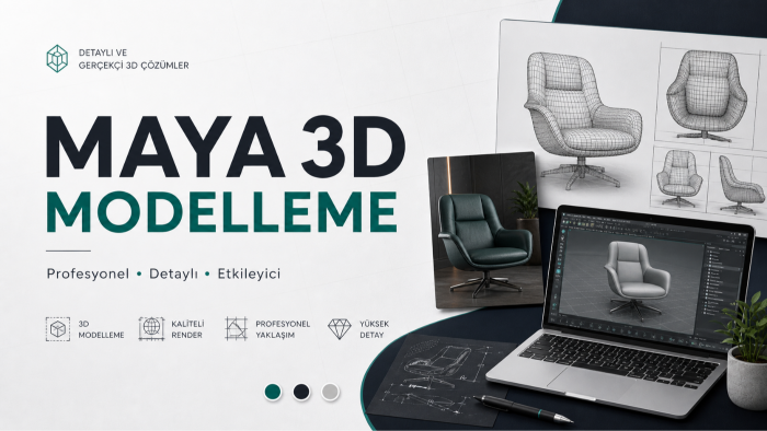 Autodesk MAYA ile 3D modelleme ve animasyon yapabilirim