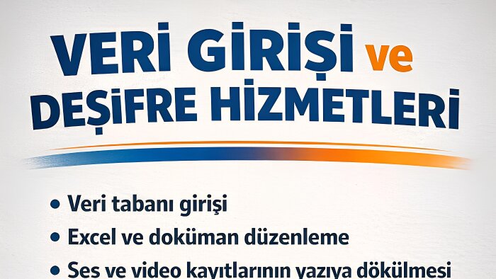 tecrübem ve hızımla işinizi teslim ederim