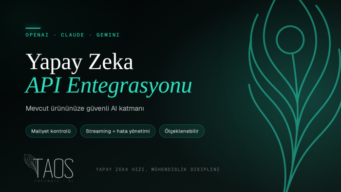yapay zeka ve chatgpt api entegrasyonu yaparım