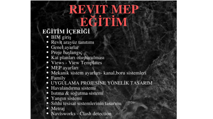 revitmep eğitimi verebilirim.revit-autocad çizim yapabilirim