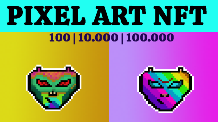 size pixel art NFT koleksiyonu hazırlarım