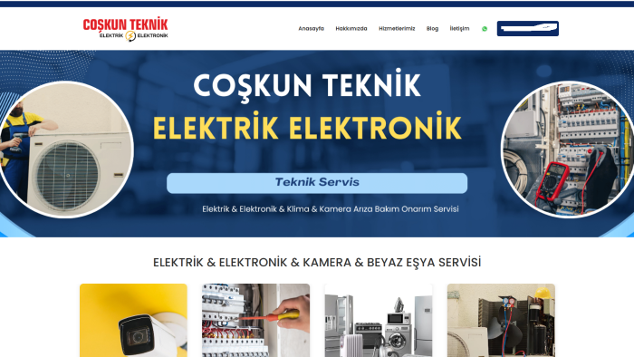 elektrikçi sitesi hazırlarım