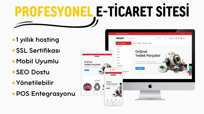 e-ticaret sitenizi profesyonel şekilde hazırlarım