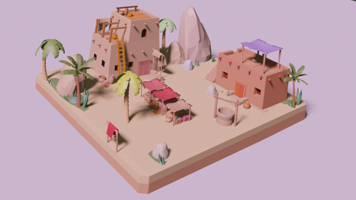 Low Poly çalışmalar yapıyorum