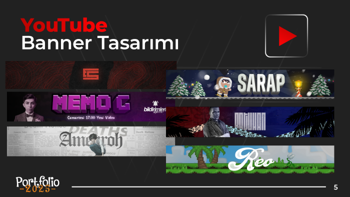 YouTube kanalınız için etkileyici banner hazırlarım