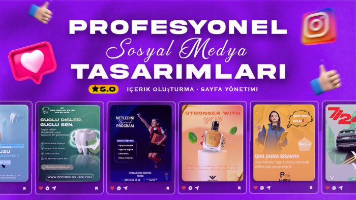 instagram için kurumsal sosyal medya tasarımı yaparım