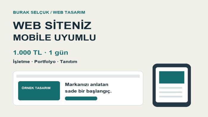 mobil uyumlu modern tanıtım web sitenizi tasarlayabilirim