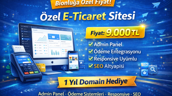  e-ticaret sitesi kuruyorum