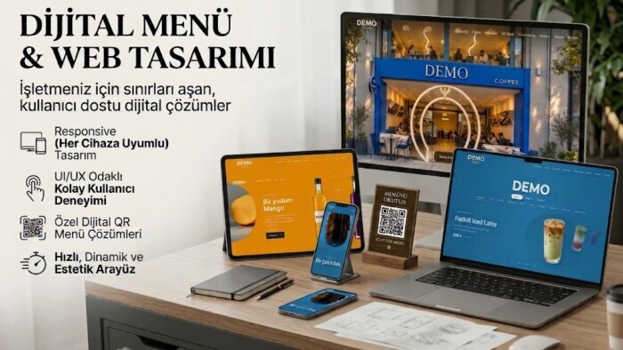 modern mobil uyumlu web sitesi ve QR menü tasarlayabilirim