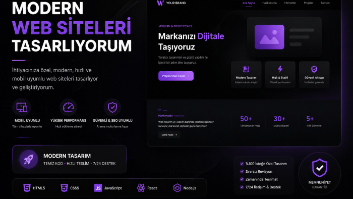 profesyonel web siteleri geliştiririm