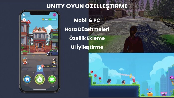 oyunlarınız için geliştirme ve özelleştirme yapabilirim