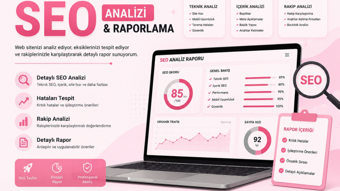 web siteniz için SEO analizi yaparım