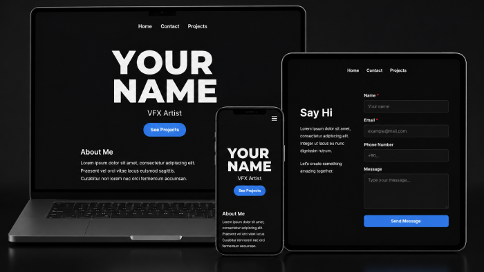 etkileyici bir kişisel portfolyo web sitesi kurabilirim