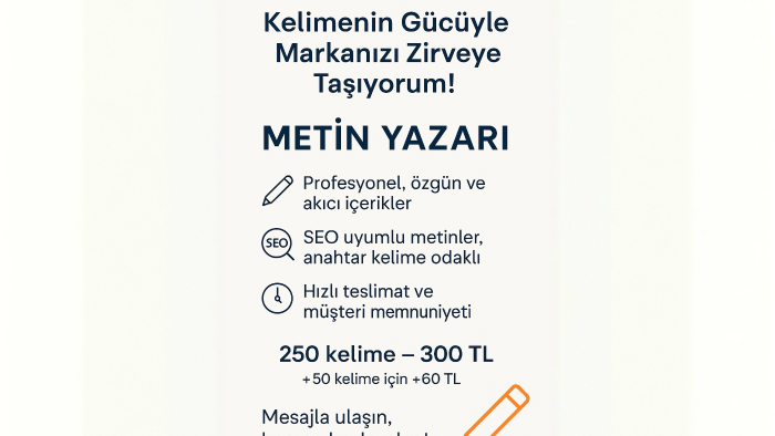içerik yazarlığı yaparım