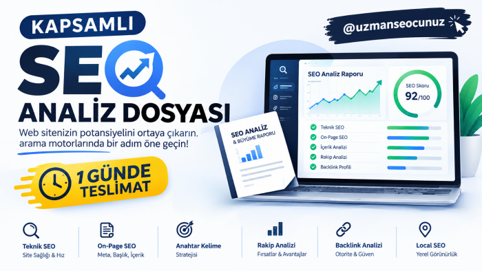 markanıza ultra kapsamlı SEO analiz dosyası oluşturuyorum
