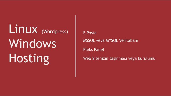 Linux ve Windows, kurumsal hosting tedarik edebilirim