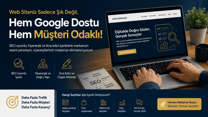 seo uyumlu tamamen özgün web sitesi içeriği yazarım