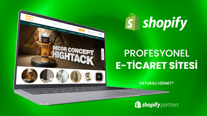 profesyonel Shopify mağaza kurulumu ve tasarımı yapabilirim