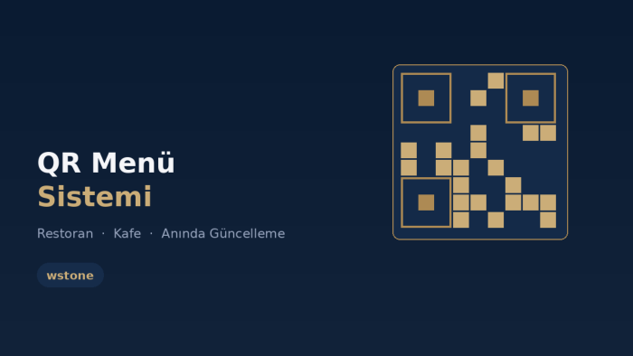 restoran ve kafeler için dijital QR menü hazırlıyorum