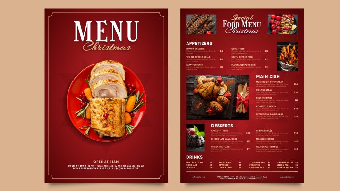 profesyonel restoran menüsü, yemek menüsü tasarlıyorum