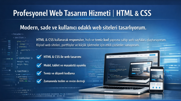 modern ve kullanıcı odaklı web tasarım yaparım