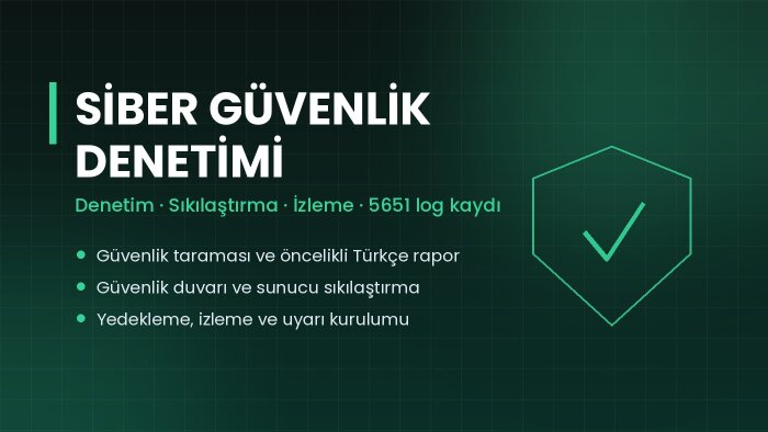 sunucunuz için siber güvenlik denetimi yaparım