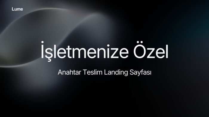size özel landing sayfası tasarlayabilirim